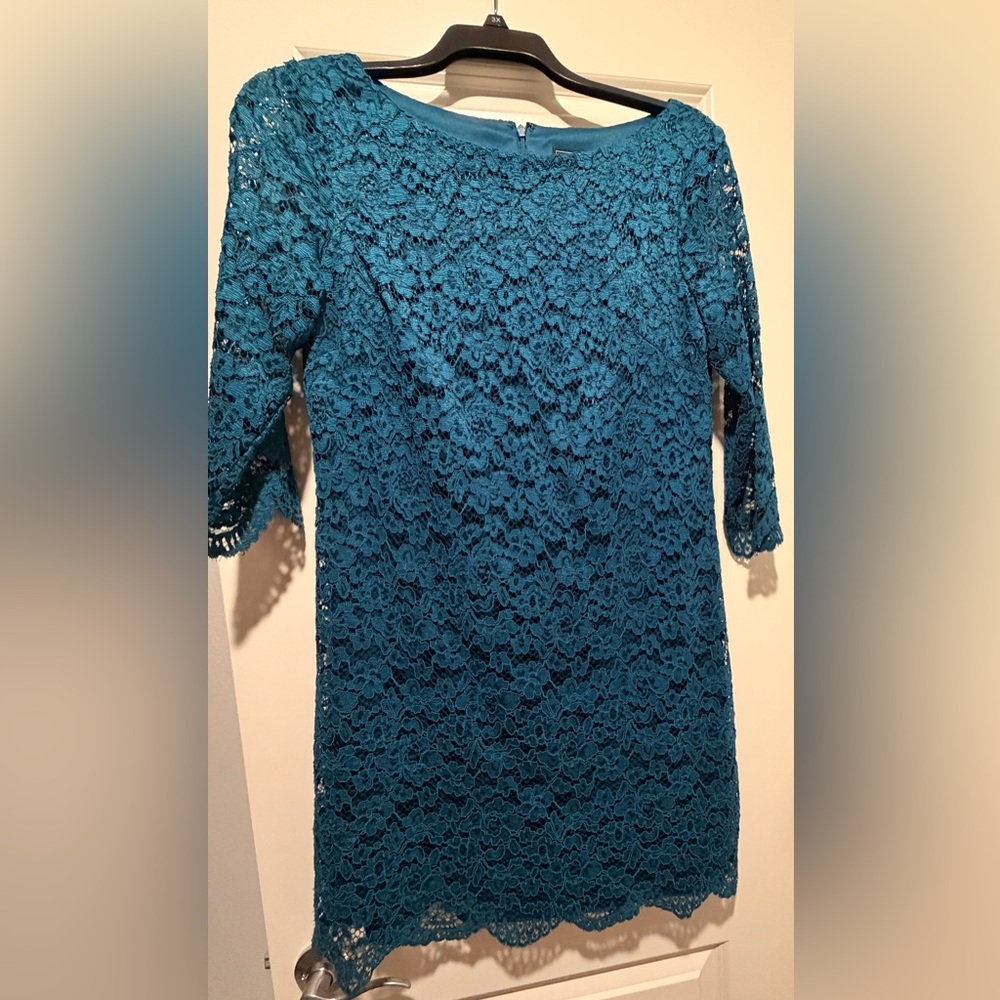 Jessica Howard Turquoise Lace Dress